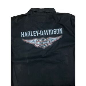 Harley-Davidson men’s black vintage collar short sleeve graphic shirt XL an Amer